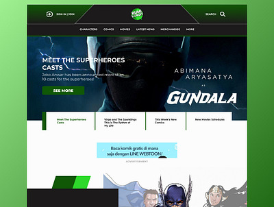 Bumilangit Website Design (Personal Project) branding design ui web