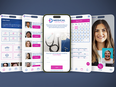 Medical tourism app concept