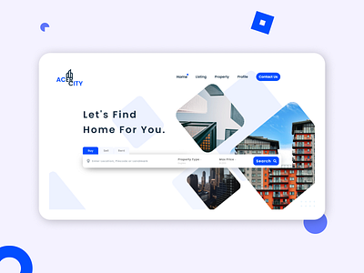 Real Estate Landing page app application design house landingpage minimal realestate ui ux website