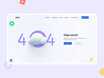 404 Error Page 404 branding design error page illustration logo minimal saas ui website