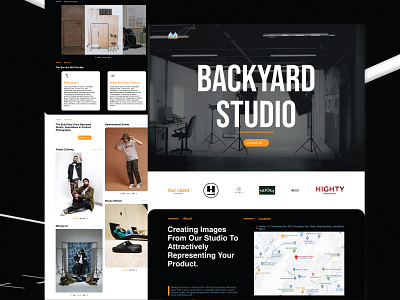 Backyard Studio Landing Page design graphic design landing page landing page design mobile app design photography studio portofolio design studio landing page ui web design web landing page website design website landing page