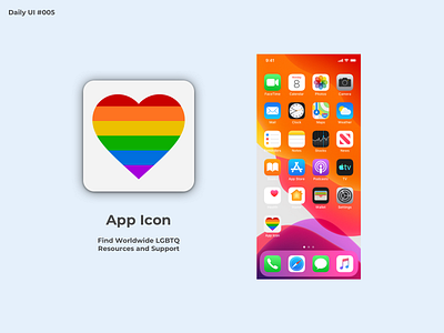 Daily UI #005 - App Icon app app icon appicon daily ui dailyui dailyui 005 dailyuichallenge design lgbtq love is love mobile pride ui