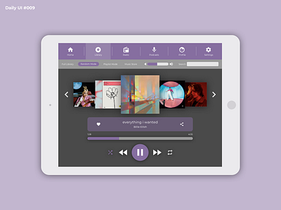 Daily UI #009 - Music Player