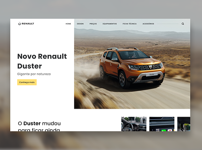 renault landing page redesign car landing page productdesign ui vehicle web design