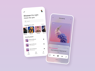 music app app design mobile mobile app music product design song ui ui design uiux