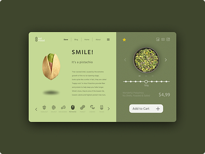 Nut - pistachio Web Ui/Ux app design minimal typography ui ux web website