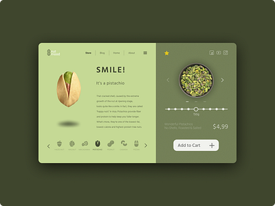 Nut - pistachio Web Ui/Ux