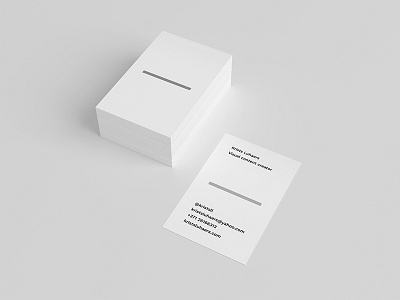 Visual Identity for Krists Luhaers - Business Cards