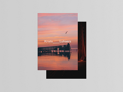 Visual Identity for Krists Luhaers - Postcards branding color design geometrical graphic design idenity identity logo minimal minimalistic photo photograhy photography photos typography ui video visual identity web design white