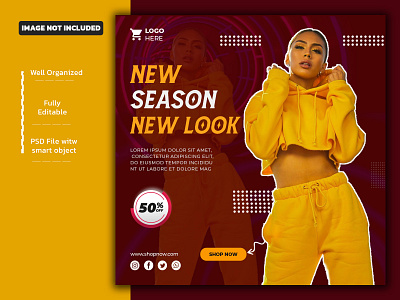 Social Media Post Template Instagram Fashion Sale Collection