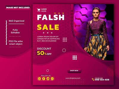 Falsh Sale Social Media Banner - Instagram Falsh Sale Post