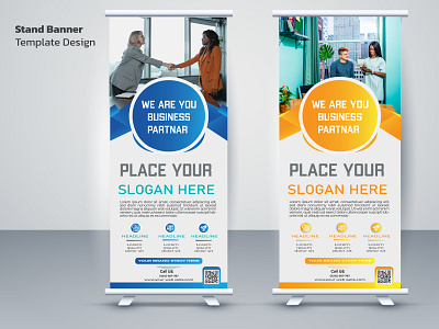 Roll-up Banners ad advert advertisement banners blue bundle business clean company corporate creative design display global illustrator indesign marketing modern multipurpose photoshop