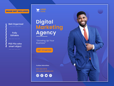 Digital Marketing Agency Business Promotion Banner Social Media by Ali  Hasan on Dribbble