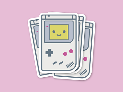 Game Boy Stickers childhood cute game gameboy illustration minimal nineties nintendo old school sticker vector video games