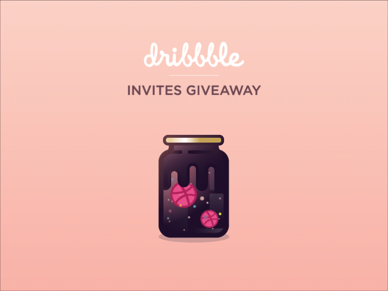 Jam Invitations after effects animation debut draft dribbble giveaway invitation invites jam jar jelly space