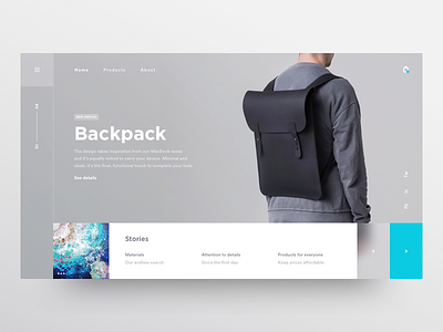 Backpack backpack black wear fashion design ui ux grid blank industrial store shop ecommerce minimal clean flat product design web landing page white clean minimal theme blur