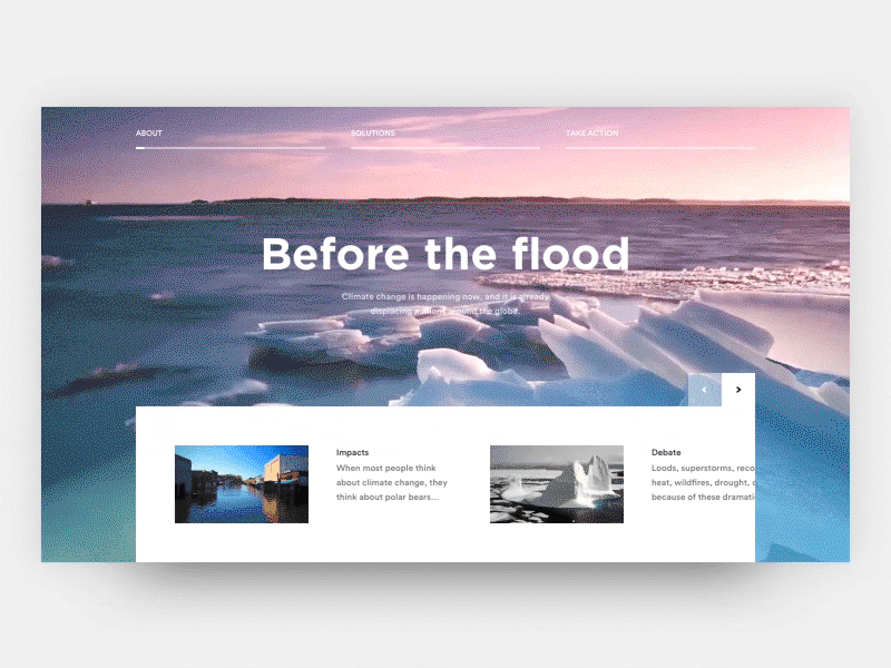 Flood animation gif grid concept black white clean minimal theme design ui ux grid blank story carousel homepage slider video loader minimal clean flat nature climate earth principle product design web landing page