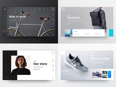 My top shots of 2018 🔥 cards filters landing page design ui ux fashion experience apparel flat gradient shadow minimal grid typography industrial store shop ecommerce product design ux ui interaction white dark clean blur
