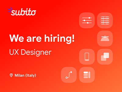 Join Subito - Design Team design designer hiring hr italy job job opening join us marketplace product schibsted team tech ui ux
