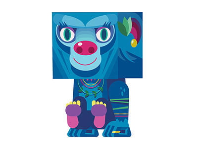 Loretta Chimp chimp cute paper toy vector