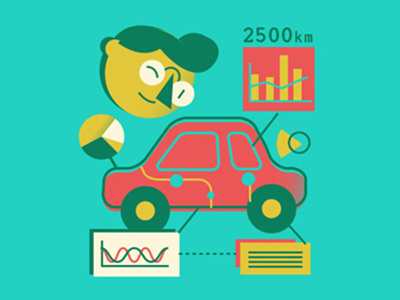 Get your car checked 2d car character diagram nerd simple stats vehicle