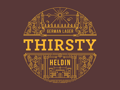 Heldin - Label Design beer brewery heldin illustration label design packaging design vector