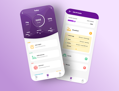 Calorie tracker app design ui uidaily uidesign uidesigns uiux uiux design ux uxdesign