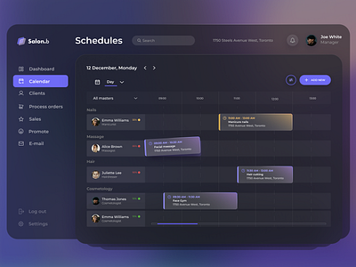 Dashboard for appointment management admin admin dashboard admin panel dark dark mode dark theme dashboard design minimal trendy ui ux web