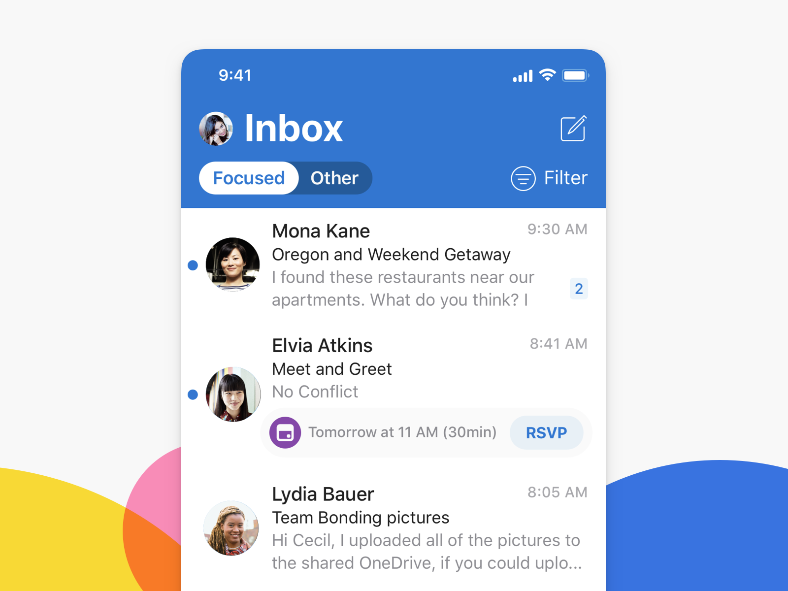 Outlook for iOS Redesign by Dominic Davies for Microsoft Design on Dribbble