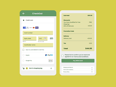 Daily UI #002 Credit Card Checkout