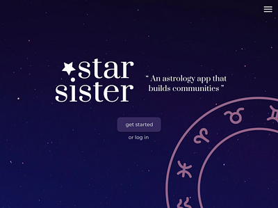 Star Sister Landing Page landing page web design