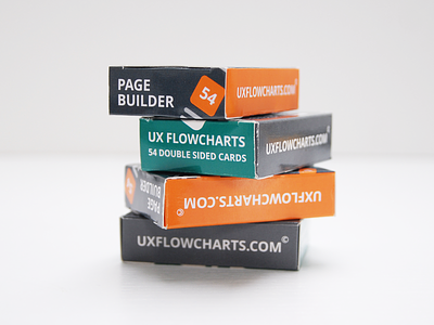 UX Flowchart Cards / Web Page Builder Cards cards deck flowchart flows sitemap ui ux web design web page wireframes