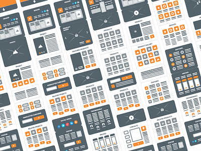 Web Page Builder cards deliverables page builder prototyping structure ui ux ux design web page wireframes wireframing