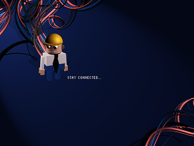 Stay Connected dark desktop desktop background illustration lego wires