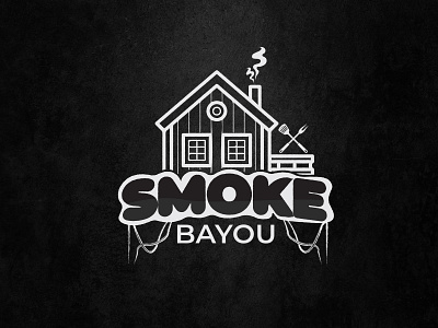 Smoke Bayou's Logo Design art black and white branding elegant logo graphic design home logo house logo illustration logo luxury logo design rustic logo smoke logo swamp logo typography vector