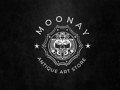 Moonay's Logo Design ancient logo design antique logo design art branding design graphic design illustration logo luxury logo design mayan logo shop store logo typography vector