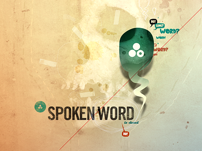 Spoken Word Is Dead dead montage skull spoken word type