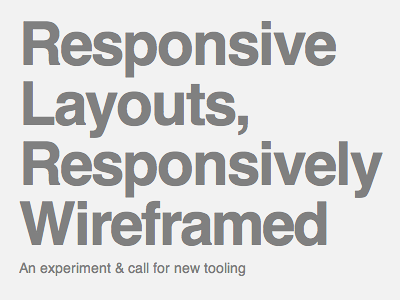 Responsive Layouts, Responsively Wireframed layout responsive rwd wireframe