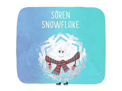 Sören Snowflake character design childrens app illustration