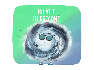 Harold Hurricane character design childrens app illustration weather