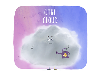 Carl Cloud character design illustration kids app weather