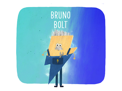 Mr. Bolt character design illustration kids app weather
