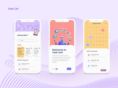 Task List (Design Concept) app design mobile app mobile design task list ui uiux ux