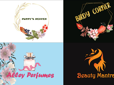 unique watercolor feminine and floral logo branding illustraion illustrator logodesign logos photoshop typography