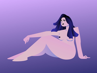 Elegance blue body elegance erotic femininity graphic design illustration naked vector woman