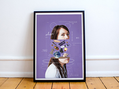 A2 Poster Self-portret graphic design poster poster design purple