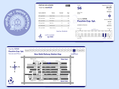 Indian Railway Ticket Redesign design ticket design train ticket ui uidesign