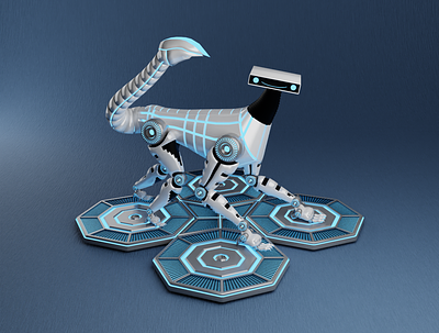 M-DG-BOT 1.0 3d animal blender crypto dog nft opensea rarible robot
