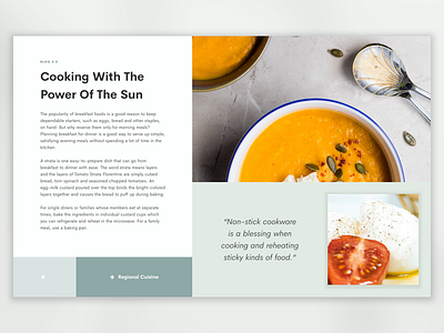 Recipe blog clean interface recipe simple website