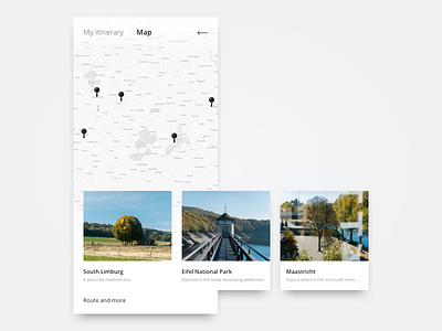 Itinerary Map UI interface itinerary maps mobile ui